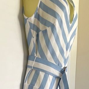 Kate Spade sundress blue and white stripes